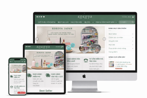 Website Kokoya Japan hiển thị đồng nhất trên nhiều thiết bị.