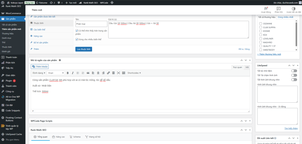 Nhập mô tả ngắn sản phẩm với các gạch đầu dòng nổi bật, hiển thị ngay gần giá để tăng khả năng chốt đơn.