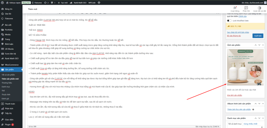 Chọn ảnh đại diện chính cho sản phẩm nên dùng hình rõ nét.