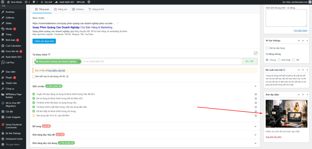 Hướng Dẫn Thêm Bài Viết WordPress Chuẩn SEO Rank Math Từ A–Z 14 Thiết kế và chọn hình ảnh đại diện phù hợp cho chủ đề bài SEO WordPress