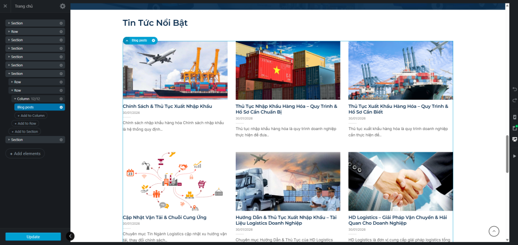 Ngoài ra còn Product, Blog, Form,.. Mấy Element phức tạp này liên hệ Đức Hiếu Web để được hỗ trợ