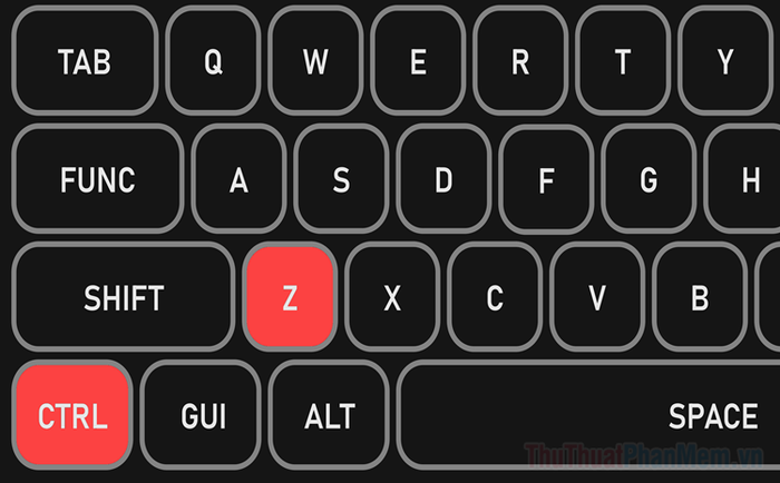 Dùng Ctrl + Z để hoàn tác nếu bị nhầm lẫn