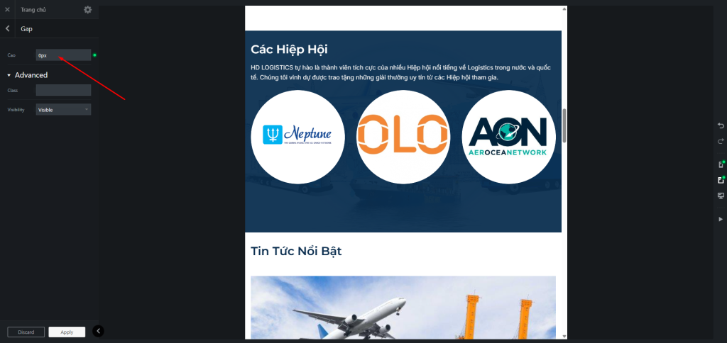 Để ý màu sắc, khoảng cách Gap trên nhiều thiết bị trước khi Save, Update