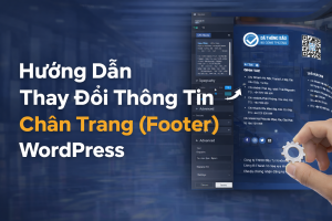 huong dan thay doi thong tin chan trang footer wordpress dung cach