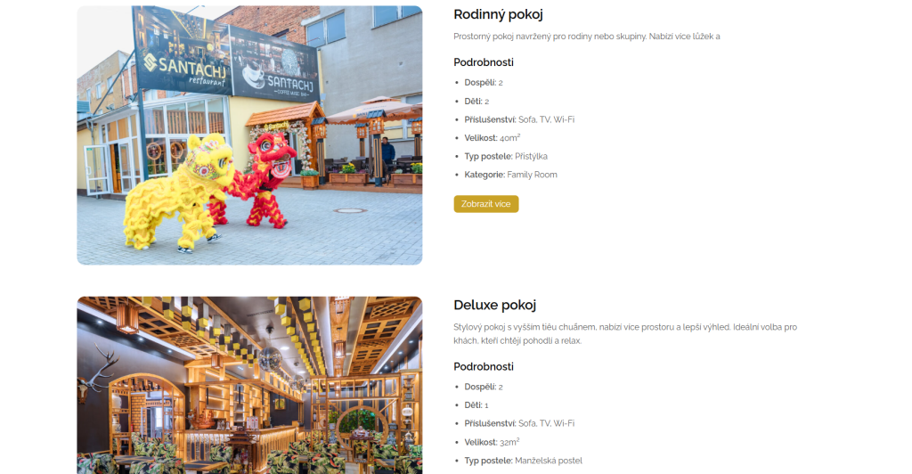 Danh mục khách sạn đầy đủ thông tin 