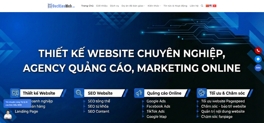 Liên hệ hổ trợ tư vấn thiết kế website Đức Hiếu web
