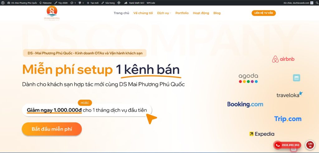 thiet ke website chuan seo giai phap ota van hanh khach san