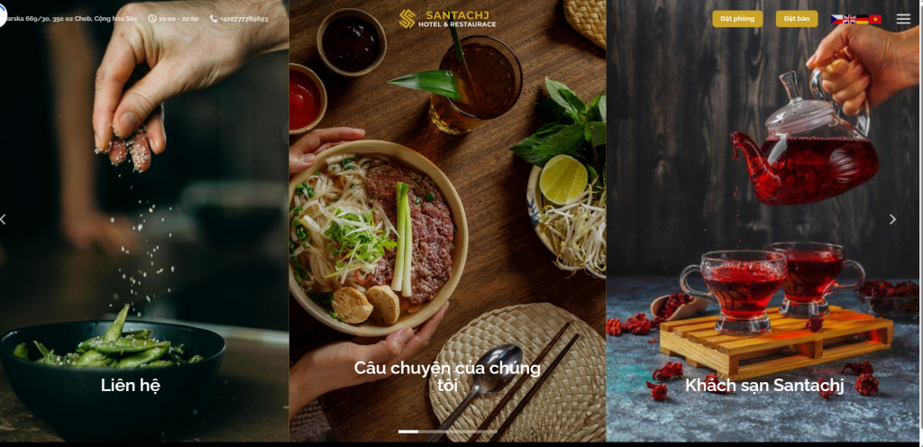 Trang chủ đẹp mắt với đầy đủ thông tin cần thiết