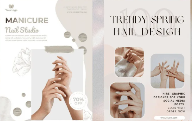 Thiết Kế Website Nail – Nghệ Thuật Làm Đẹp 8 Banner thiết kế typography + nền nail