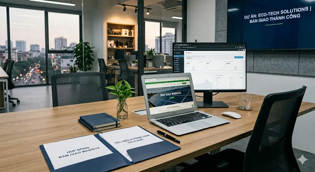 Quy trình bàn giao website hoàn chỉnh, minh bạch giúp doanh nghiệp dễ dàng quản lý và vận hành