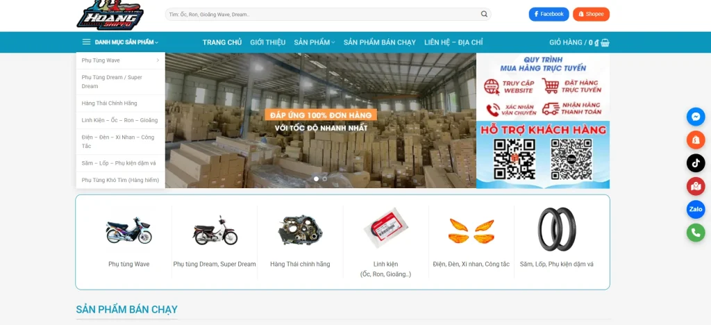 giao dien trang chu website hoang shippo shop 11zon