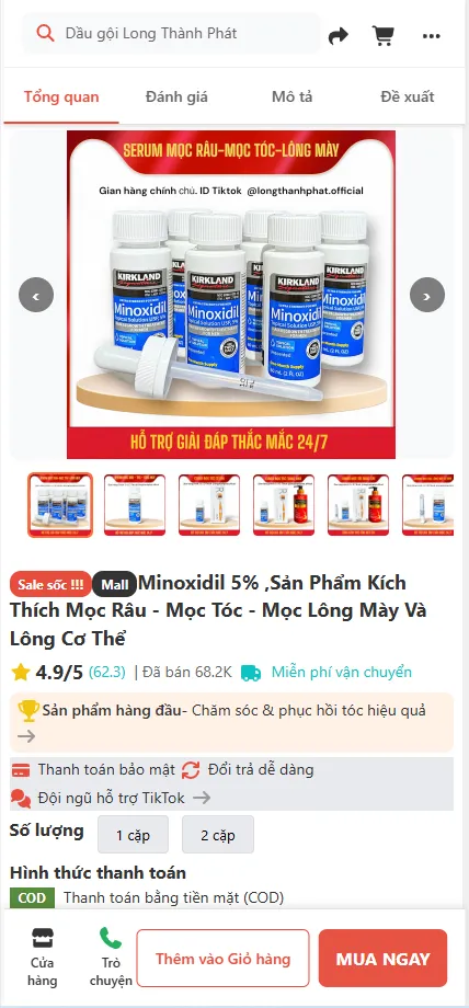 Landing-page xây dựng hệ thống sản phẩm đầy đủ thông tin đánh giá giúp khách hàng dễ dàng lựa chọn và mua sắm