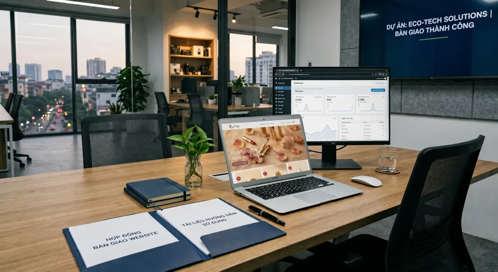 Quy trình bàn giao website hoàn chỉnh, minh bạch giúp doanh nghiệp dễ dàng quản lý và vận hành