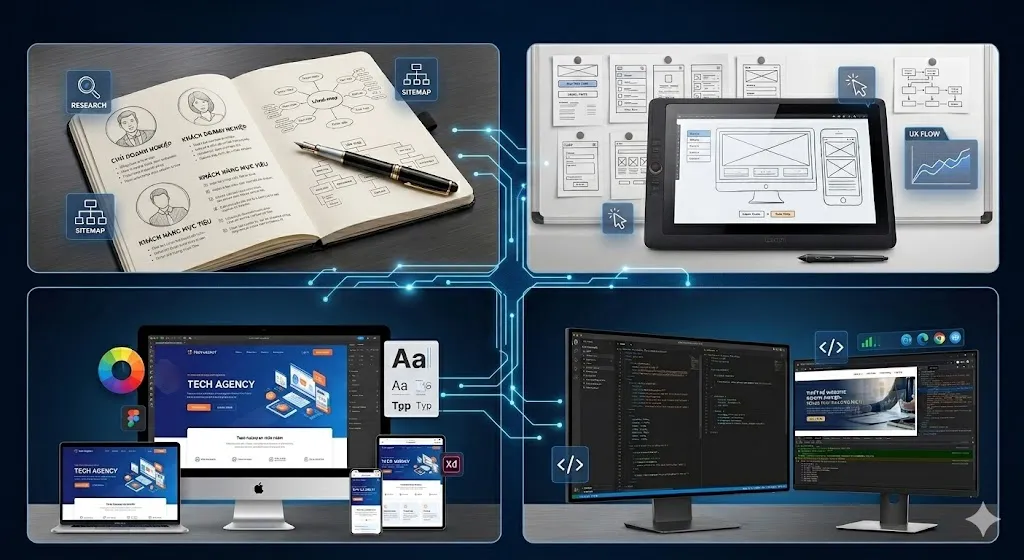 Quy trình thiết kế website chuyên nghiệp tại TP.HCM giúp đảm bảo chất lượng và hiệu quả lâu dài
