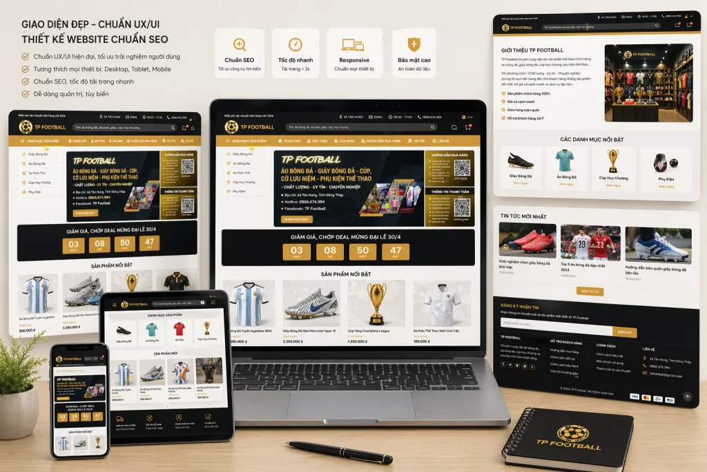 Thiết kế website chuyên nghiệp kết hợp SEO, quảng cáo Google Ads và tối ưu vận hành giúp doanh nghiệp tăng trưởng hiệu quả trên môi trường online.