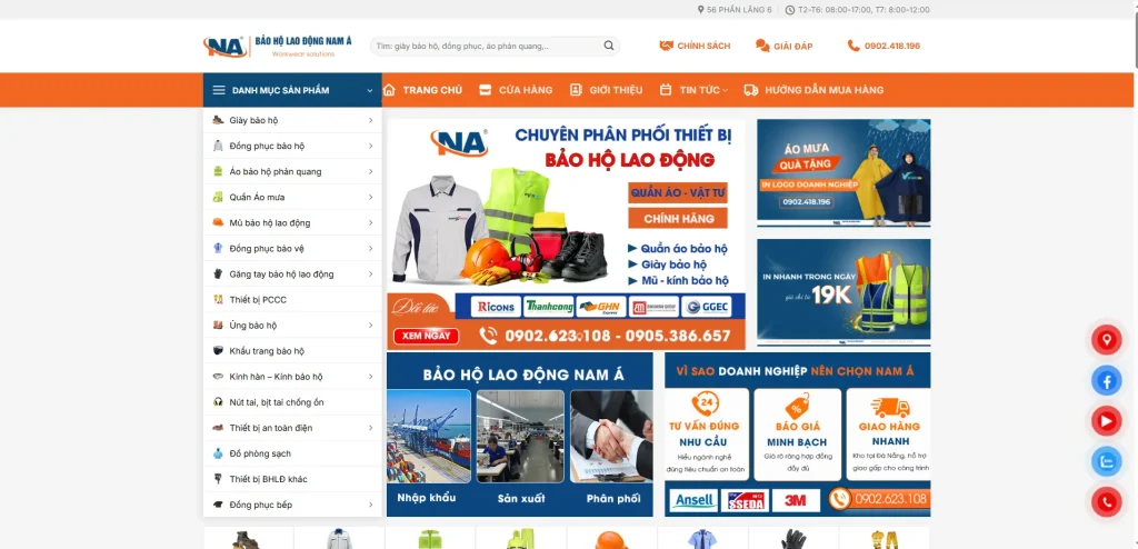 Trang chủ website với thiết kế hiện đại, chuyên nghiệp