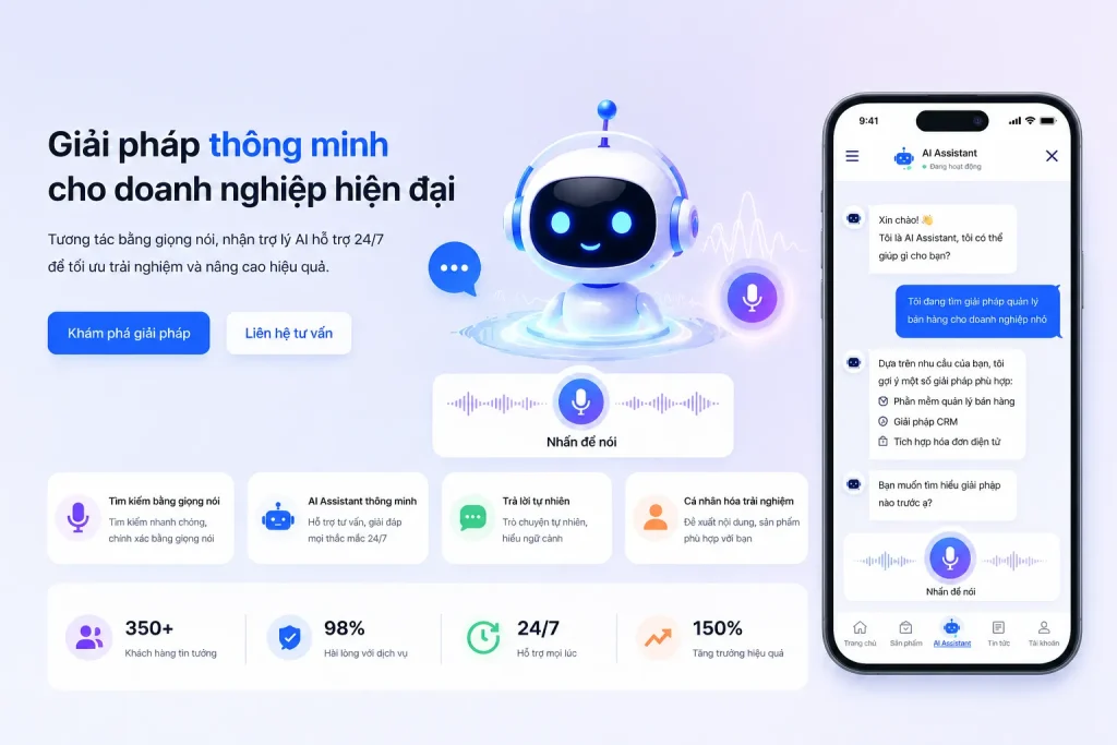 Tích hợp voice và AI assistant vào thiết kế website