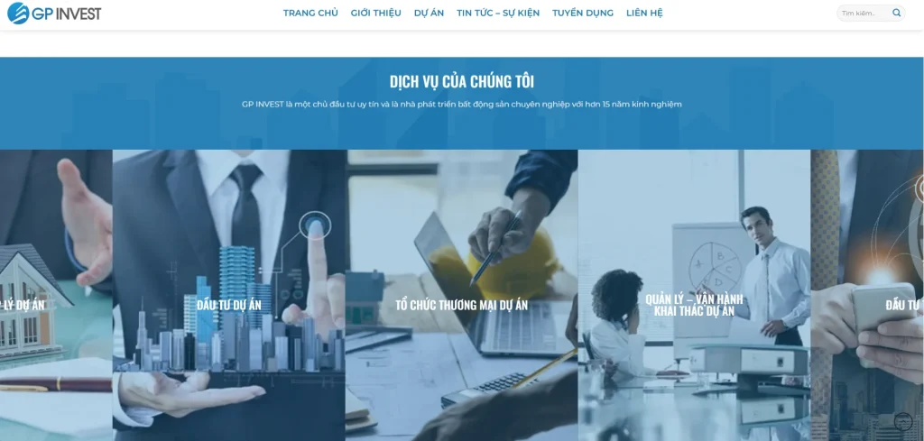 website GP INVEST HOLDINGS được xây dựng khoa học, tối ưu SEO