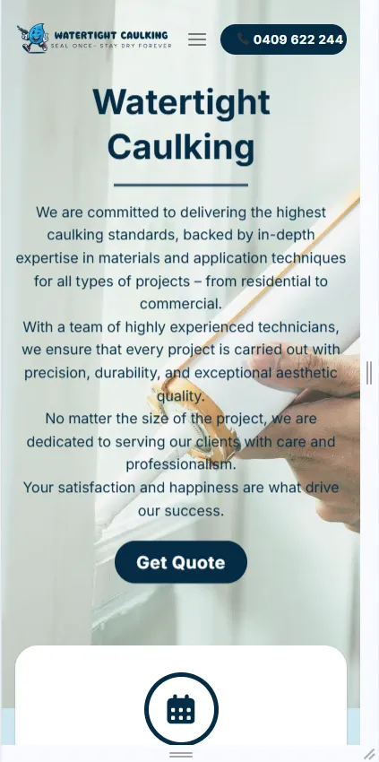 Website Watertight Caulking hiển thị tối ưu trên mọi thiết bị