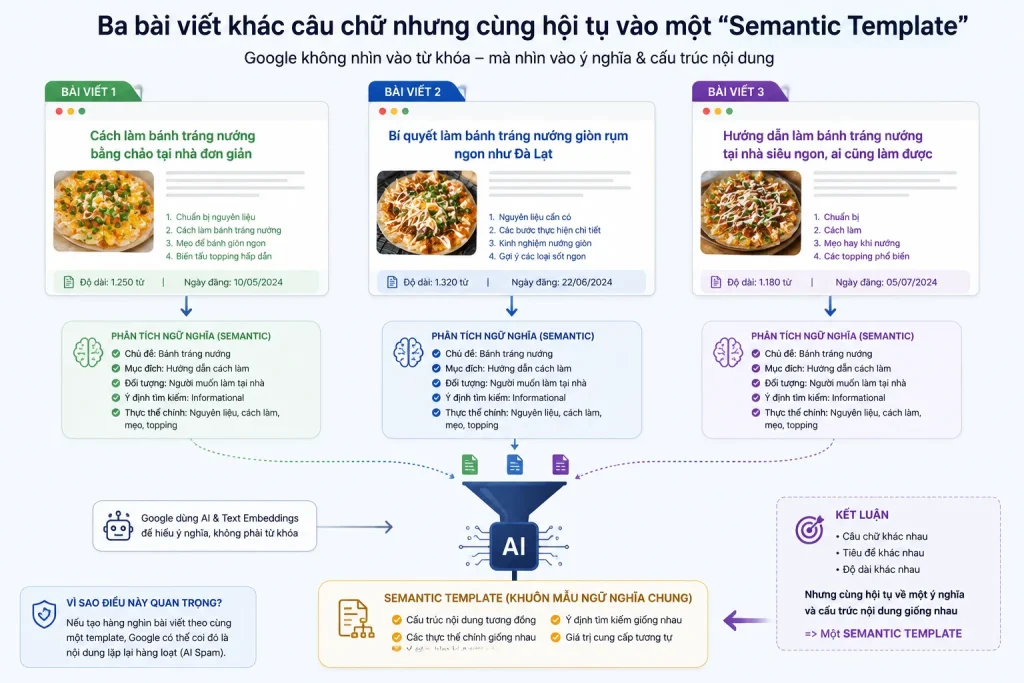 Google Đang Update, Thay Đổi Cách Phát Hiện AI Spam Đánh Cả Mạng Lưới Website 6 Google đánh giá ý nghĩa nội dung thay vì chỉ so sánh câu chữ.