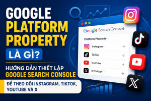 google search console platform property theo doi tiktok youtube instagram x