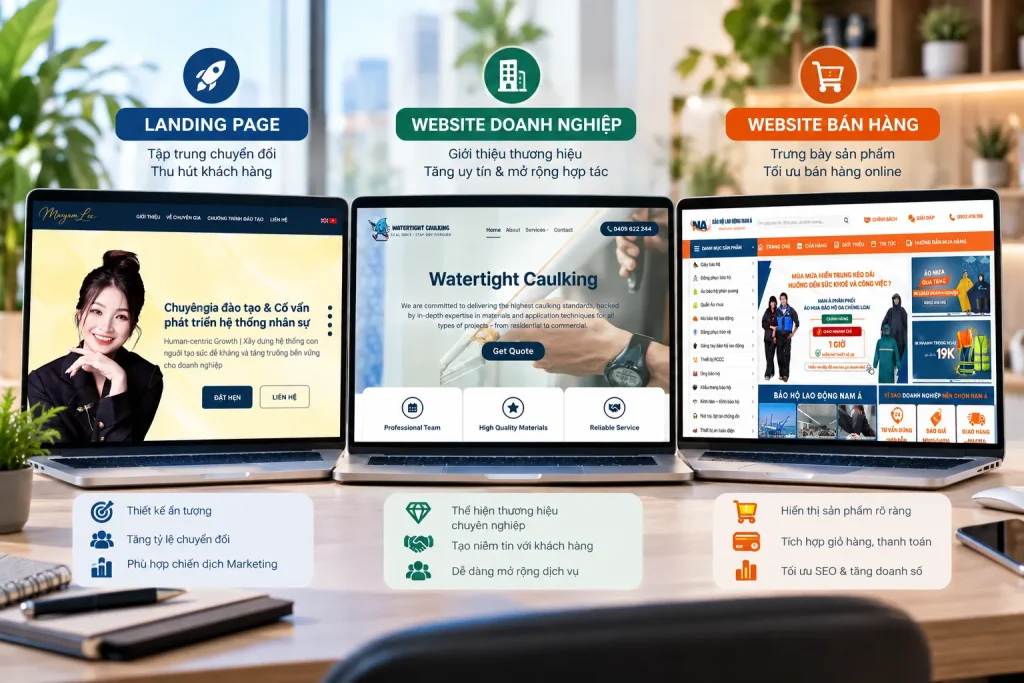 Một số dự án website Đức Hiếu Web đã triển khai