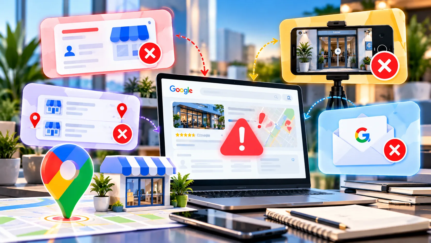 Những lỗi thường gặp khi xác minh Google Business bao gồm thông tin không chính xác, video không hợp lệ và hồ sơ bị trùng lặp.