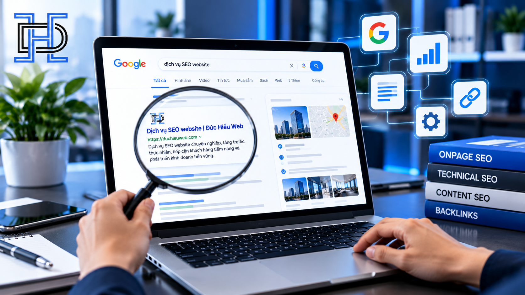 SEO website giúp công cụ tìm kiếm hiểu nội dung và hỗ trợ người dùng tìm thấy doanh nghiệp.