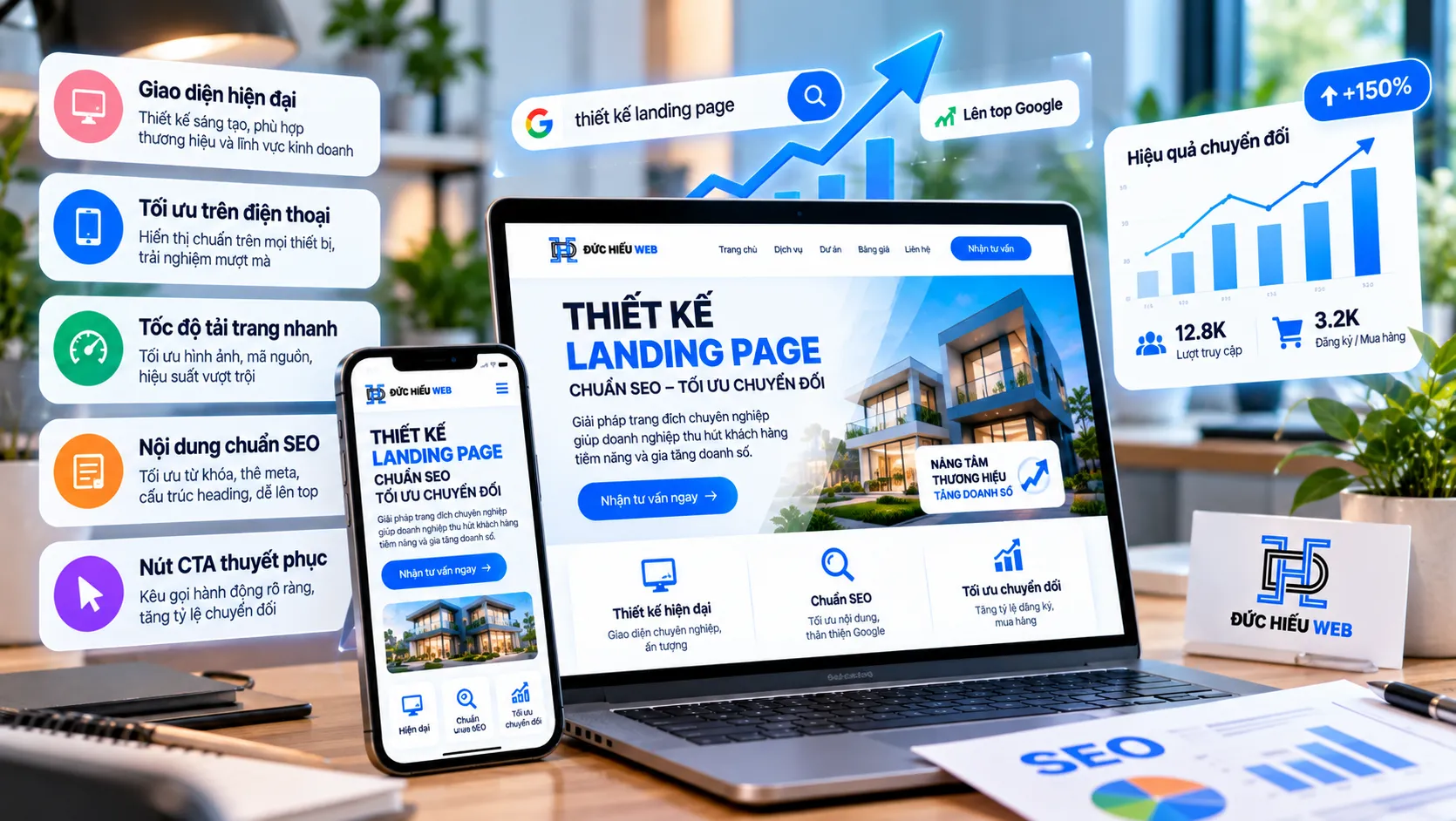 Thiết Kế Landing Page Tại Đà Nẵng Chuẩn SEO | Đức Hiếu Web 8 Đức Hiếu Web cung cấp giải pháp thiết kế landing page tại Đà Nẵng với giao diện chuyên nghiệp, chuẩn SEO và phù hợp mục tiêu marketing.