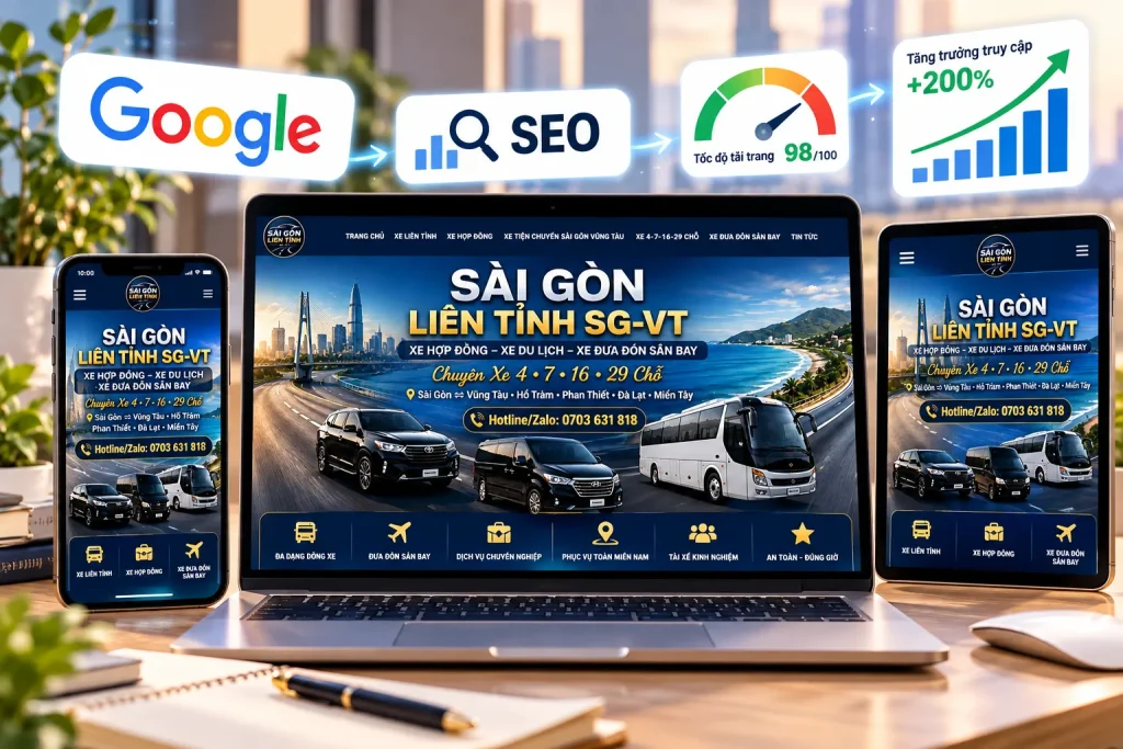Website chuẩn SEO, tối ưu tốc độ và trải nghiệm người dùng